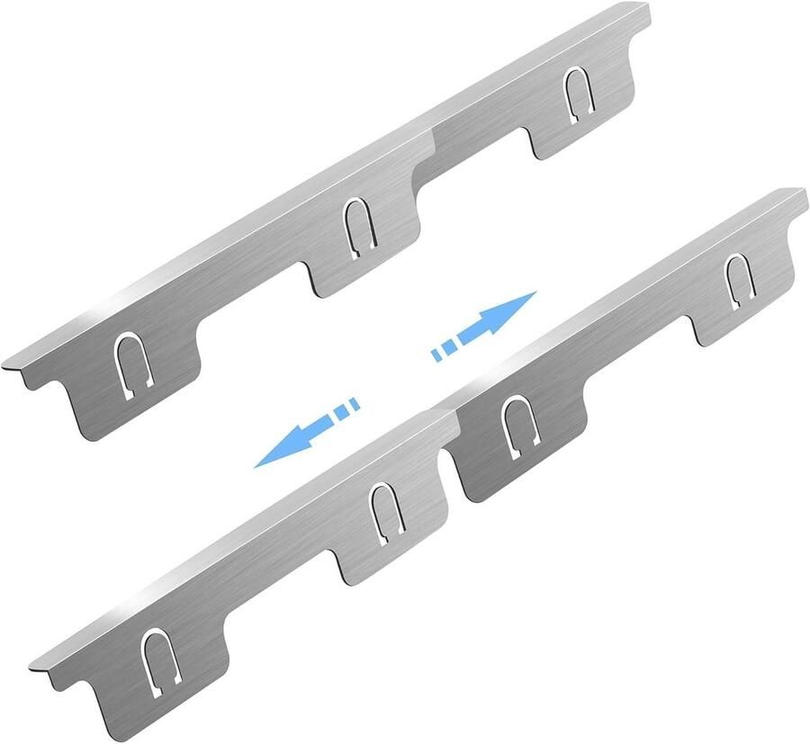Set van 4 RVS Kookplaat Kieren Covers Keuken Gap Filler Verstelbare Kierenbeschermer voor Kookplaat met een Lengte van 36 5 cm tot 73 cm