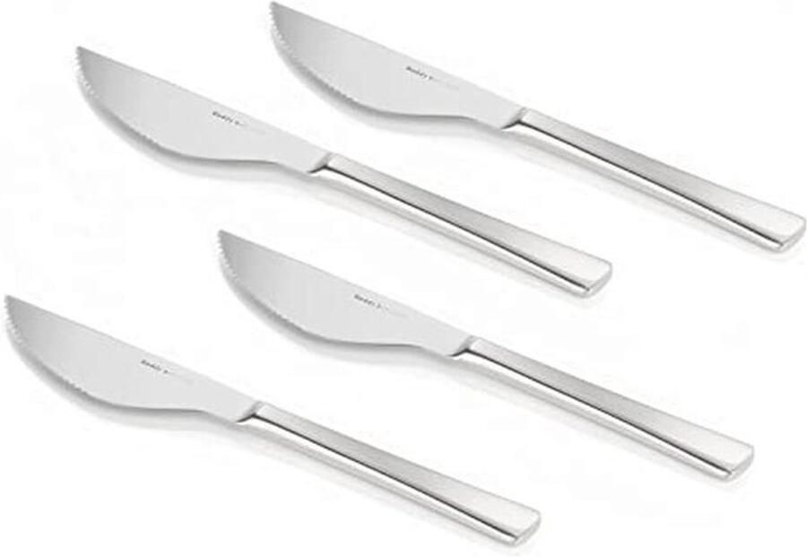 Set van 4 Snijmessen voor Pizza Ergonomische RVS 11cm Perfect als Geschenk