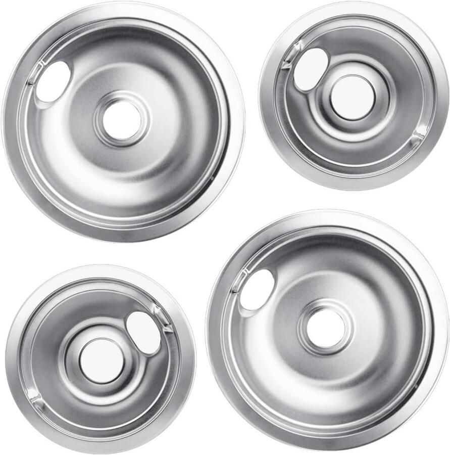 Set van 4 stuks drip trays voor elektrische kookplaten ideaal voor vetopvang en keukenaccessoires