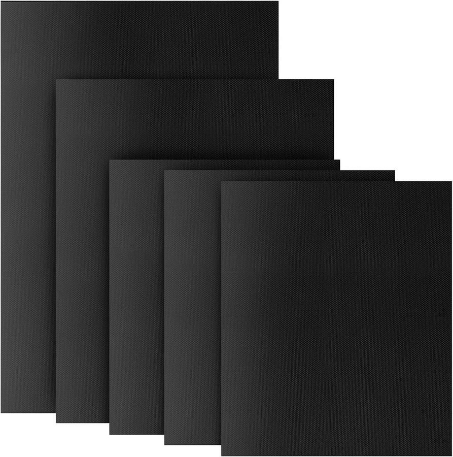 Set van 5 Teflon gecoate glasvezel grillmatten voor gas- en houtskoolgrills herbruikbaar met 32 x 40 cm 50 x 40 cm en 60 x 40 cm maten