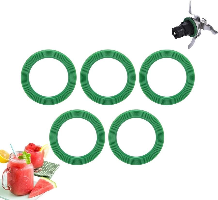 Set van 5 vervangende O-ringen en pakkingen Geschikt voor Vorwerk Thermomix TM5 en TM6 blenders; vervangende mengkommen voor keukenmixers (messen niet inbegrepen)