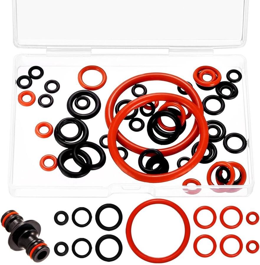 Set van 50 Siliconen O-Ringen voor Koffiemachine Onderhoudsset voor Rubberafdichtingen Reparatiekit voor Stoomklep Waterklep en Melkschuimer