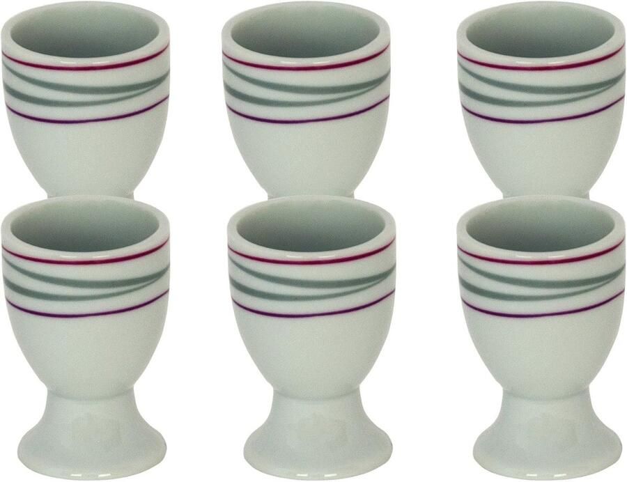 Set van 6 eierdopjes Caviano 4 6 cm