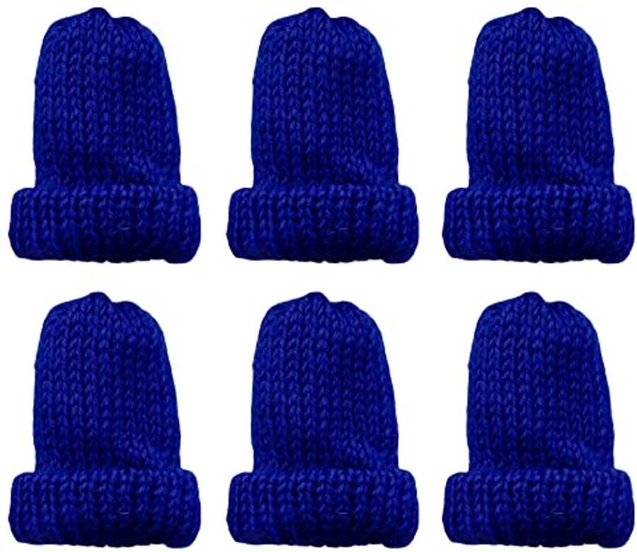 Set van 6 Gebreide Eierwarmers voor Ontbijt Eieren Mini Mutsen voor Creatieve Tafeldecoratie