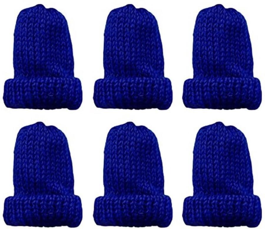 Set van 6 Gebreide Eierwarmers voor Ontbijt Eieren Mini Mutsen voor Creatieve Tafeldecoratie