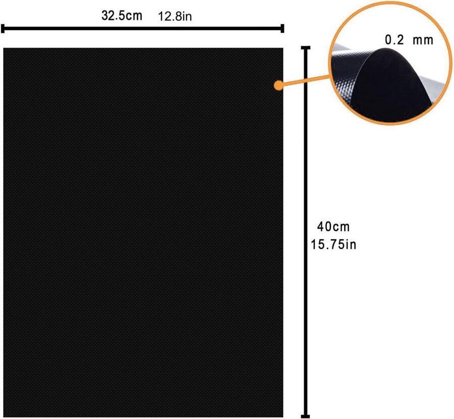 Set van 6 Grillmatten voor BBQ en Oven Herbruikbaar tot 260 °C Ideaal voor Vlees Vis en Groenten Antiaanbaklaag en Makkelijk te Reinigen