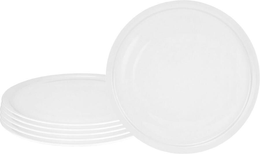 Set van 6 grote pizzaborden 30 5 cm stevig porselein magnetron- en vaatwasmachinebestendig