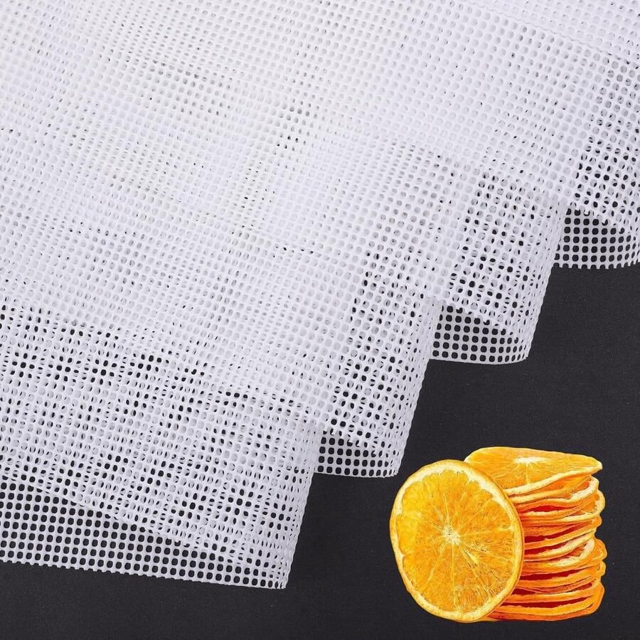 Set van 6 Herbruikbare Siliconen Dehydrator Bladen Antiaanbakmat voor Fruit Groenten en Snacks Geschikt voor Stoomkoker en Voedsel Droger Vaatwasserbestendig en Warmtebestendig