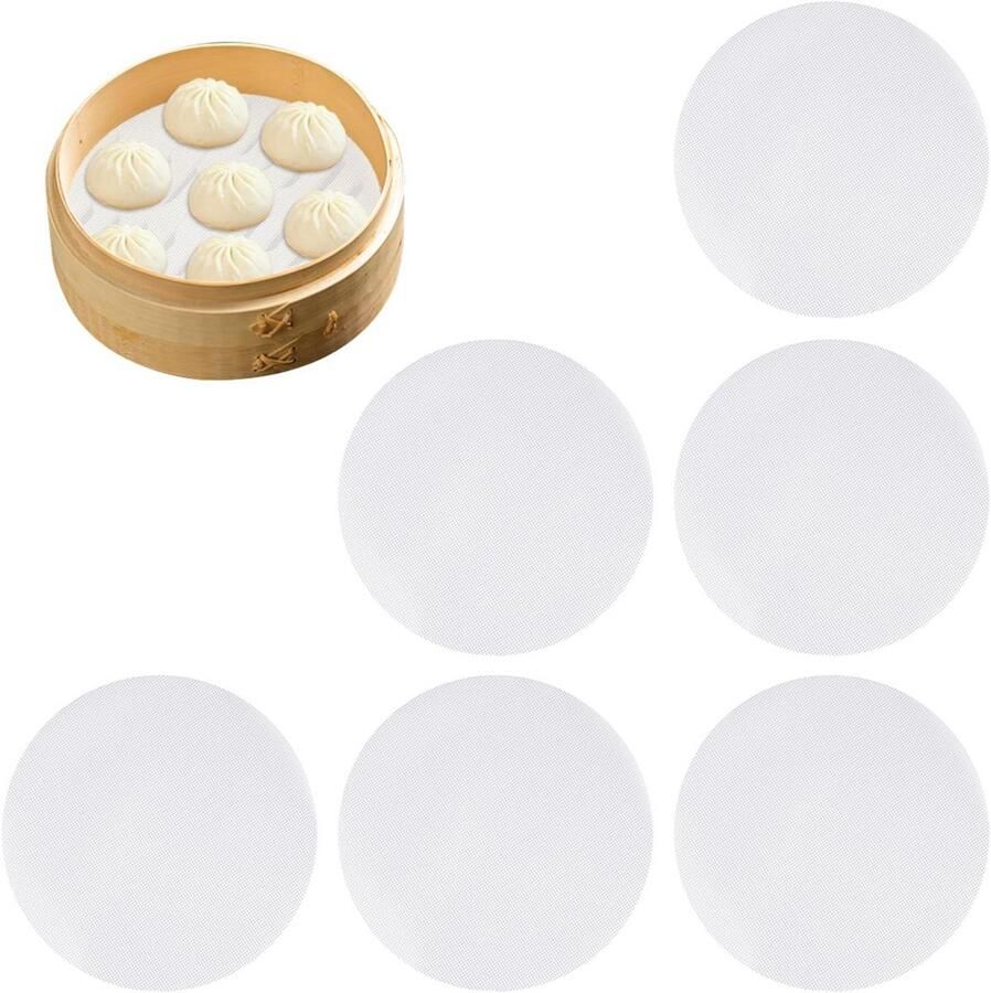 Set van 6 Herbruikbare Siliconen Stoommatten voor Stomen van Voedsel 20 cm