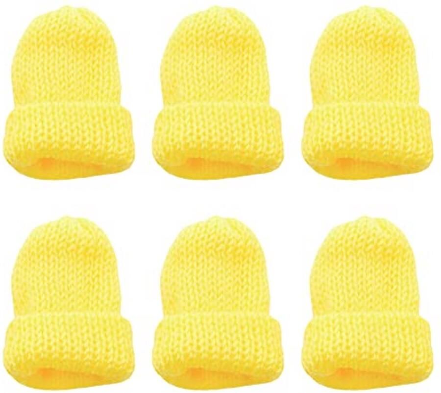 Set van 6 kleurrijke gebreide eierwarmers voor ontbijt