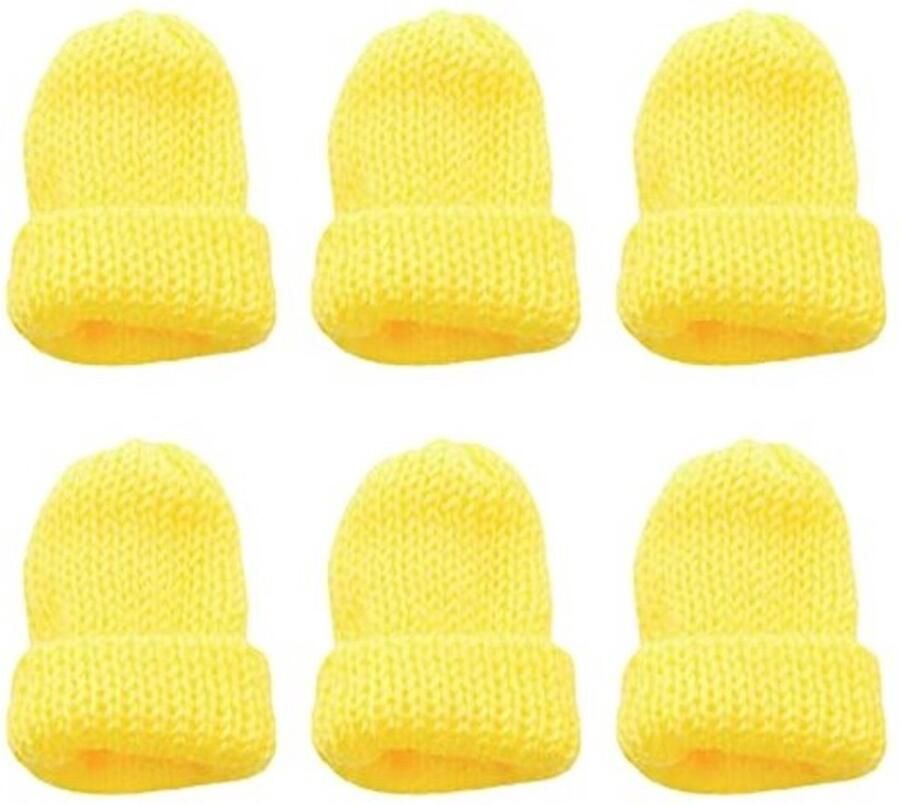 Set van 6 kleurrijke gebreide eierwarmers voor ontbijt