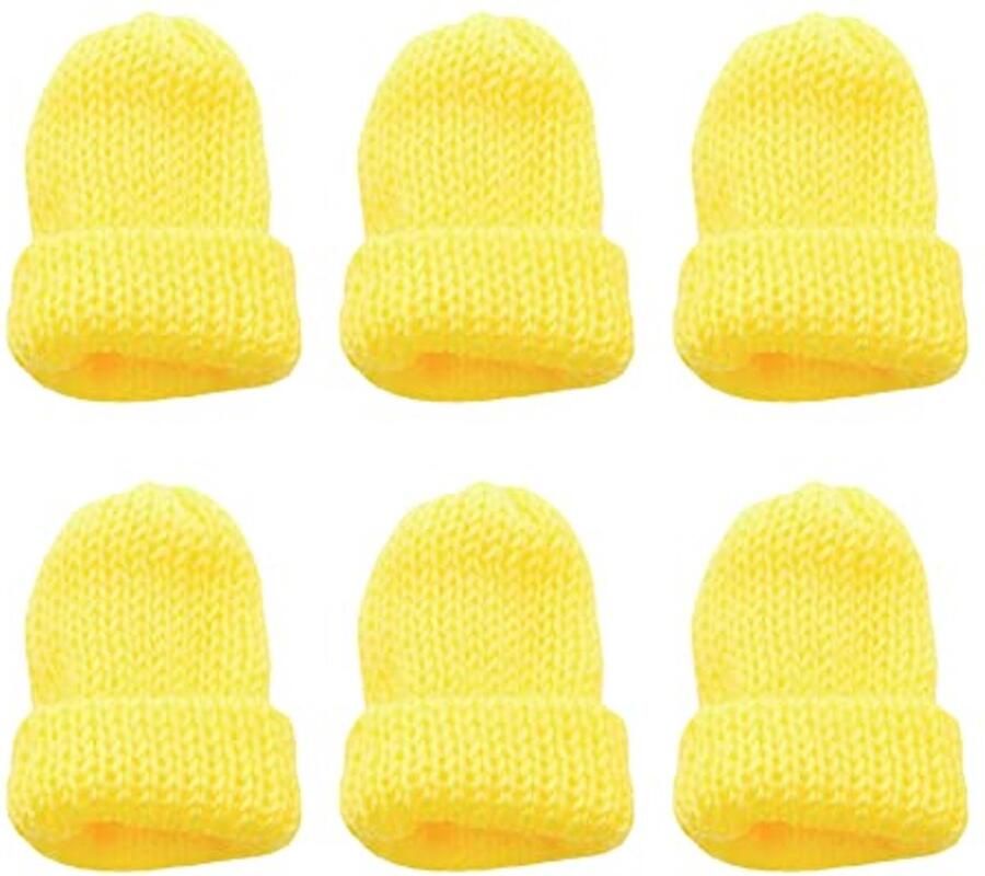 Set van 6 kleurrijke gebreide eierwarmers voor ontbijt