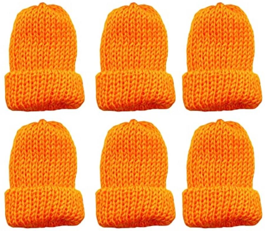 Set van 6 kleurrijke gebreide eierwarmers voor ontbijt