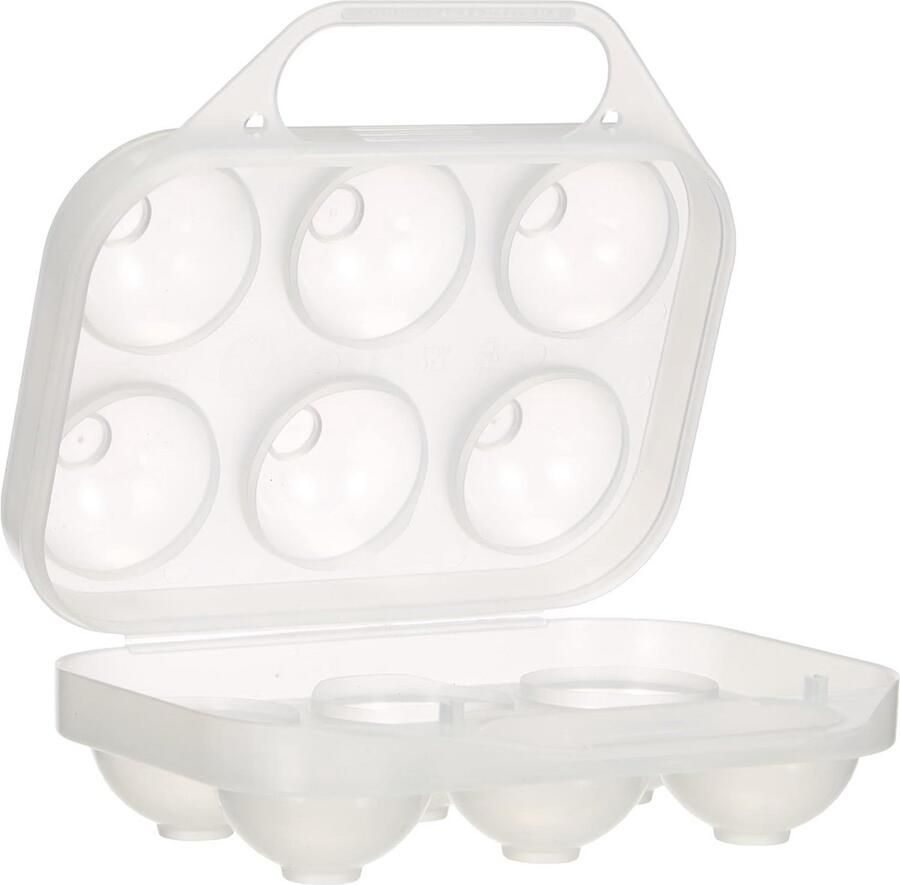 Set van 6 kleurrijke kunststof eierdopjes