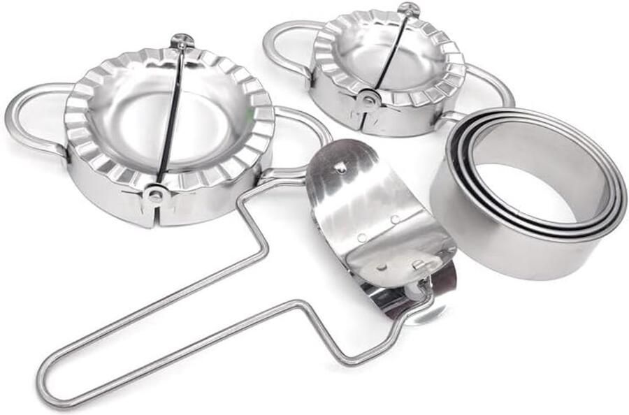 Set van 6 knoedelvormen van roestvrij staal knoedelvormen van roestvrij staal knoedelvorm knoedelvormgereedschap kleine en grote knoedelvorm taartvorm gebakgereedschap keukenaccessoires