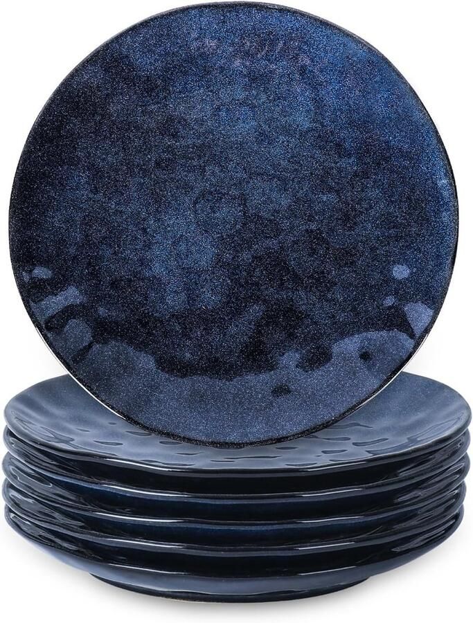 Set van 6 Porseleinen Diepe Borden van 25 cm Geschikt voor Magnetron Oven en Vaatwasser Ideaal voor Steak Pasta en Pizza Perfect voor Thuis en Feestjes