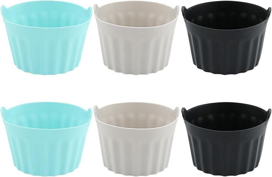 Set van 6 Siliconen Egg Bites Mallen voor Airfryer Hittebestendig & Vaatwasmachinebestendig