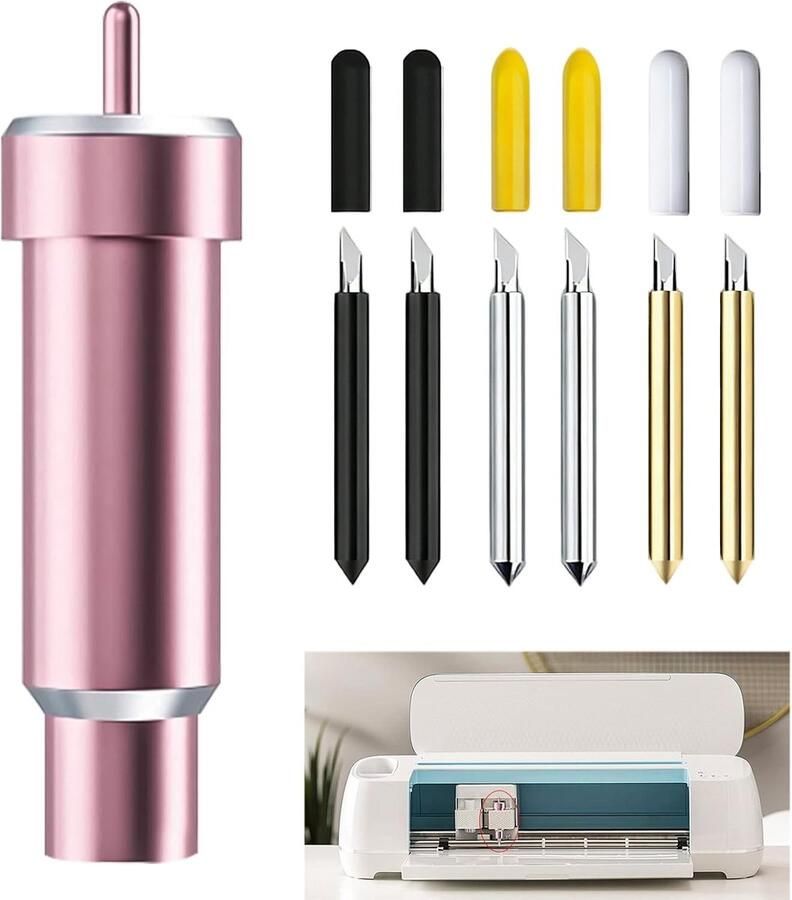 Set van 7 Vervangende Mesjes en Behuizing voor Creatieve Snijmachines Geschikt voor Diepe Snede en Fijne Snijknives Ideaal voor DIY Projecten en Hobby's