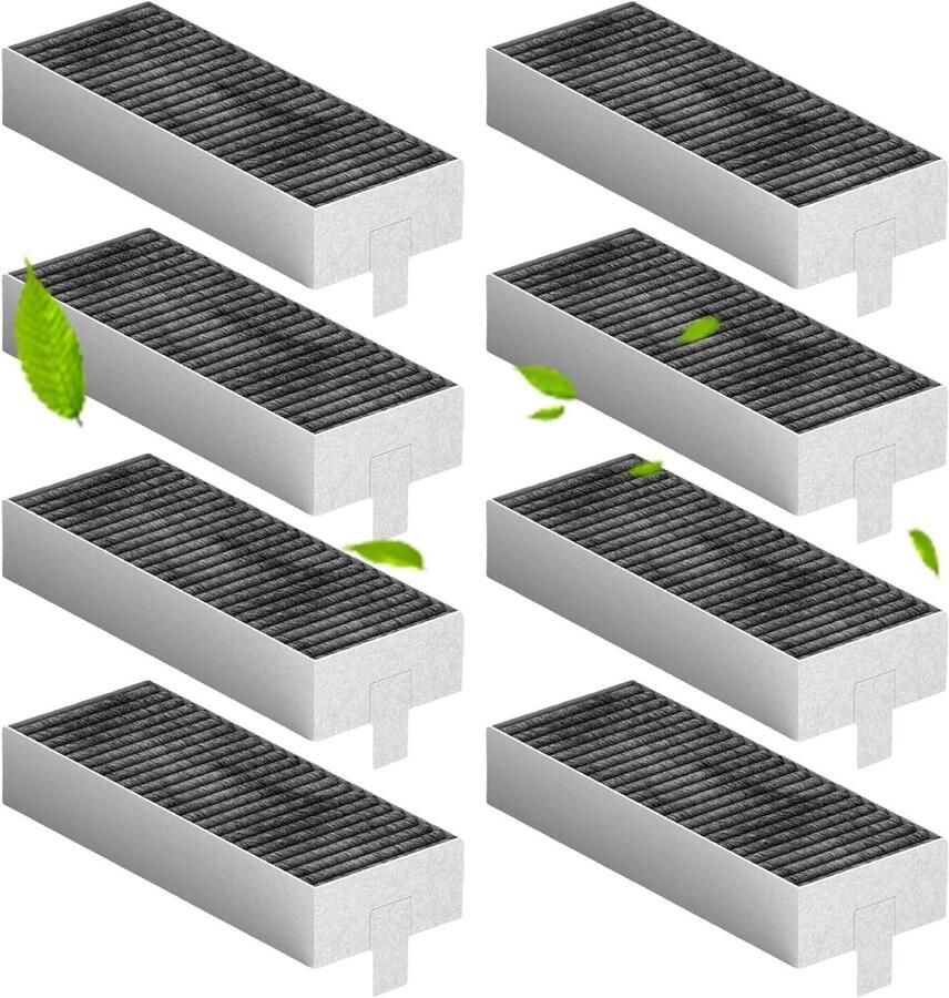 Set van 8 Actieve Koolstoffilters voor Afzuigkappen Vervangingsfilters voor Schone Lucht 193 x 75 x 35mm Geschikt voor Siemens en Bosch Modellen