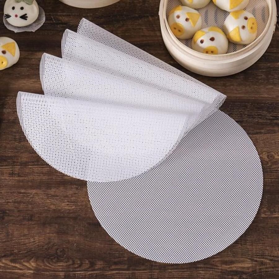 Set van 8 Herbruikbare Dehydrator Folies Ronde Silicone Bladen voor Voedsel Antiaanbaklaag 33 cm Perfect voor Droogproces en Koken