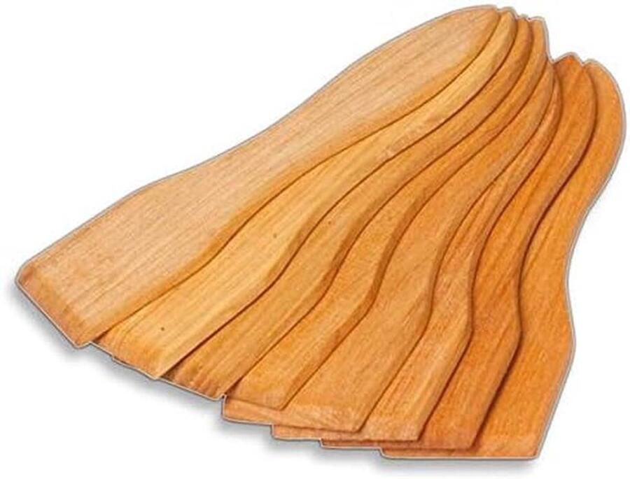 Set van 8 Houten Racletteschuivers 12 5 cm Geschikt voor Pannetjes