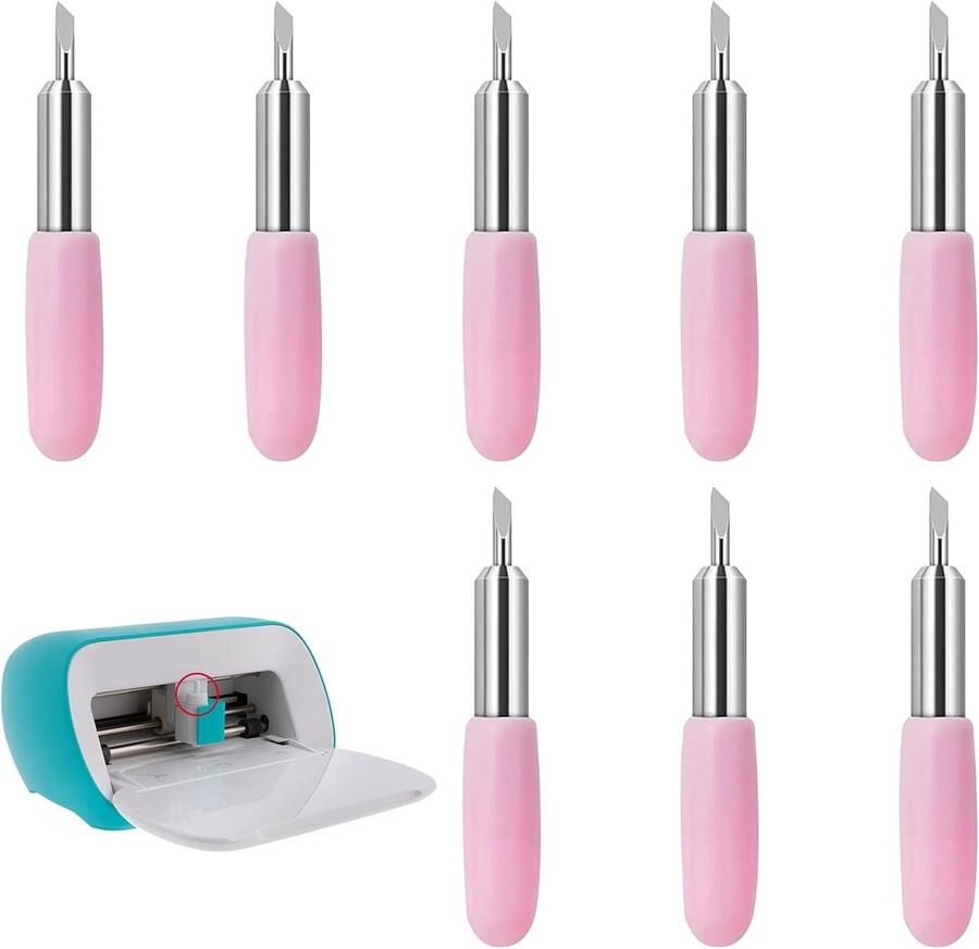Set van 8 Snijbladen 30° van Carbide voor Snijmachines Hoge Kwaliteit Geschikt voor Creatief Knutselen en DIY Projecten