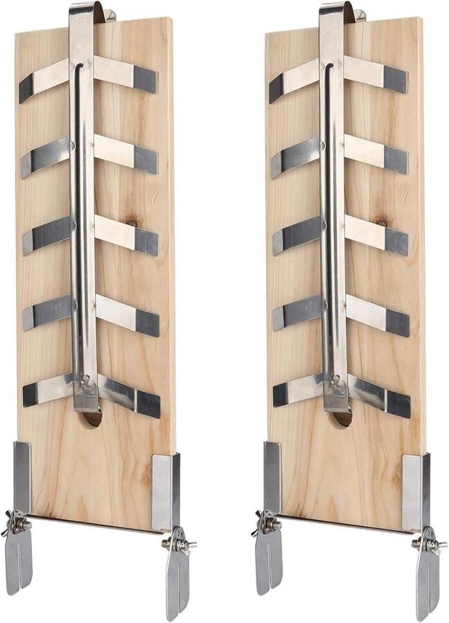 Set Zalmplanken Rookplanken Visplanken Vis Grillen 5 standen instelbaar 46 cm Houtkleur