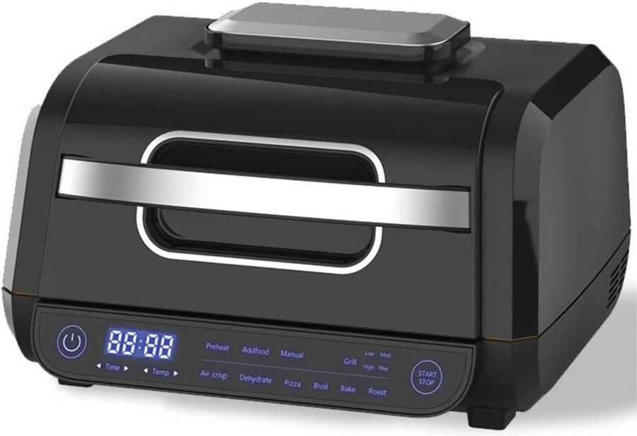 Seth Select Elektrische heteluchtfriteusegrill Grill Hetelucht Friteuse Airfryer 8-in-1 met een capaciteit van 6 liter Aanraakbediening