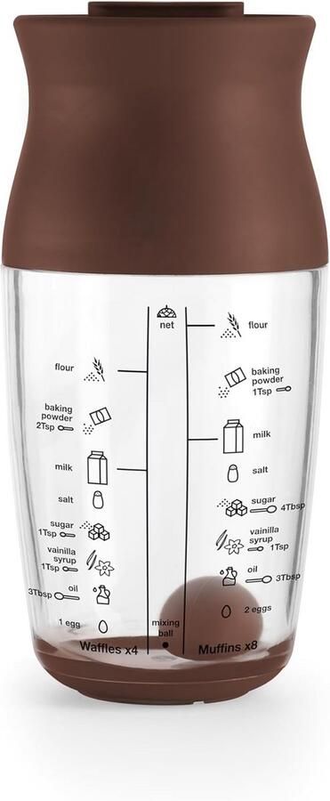 Shaker voor deeg crêpes en pannenkoeken 500 ml