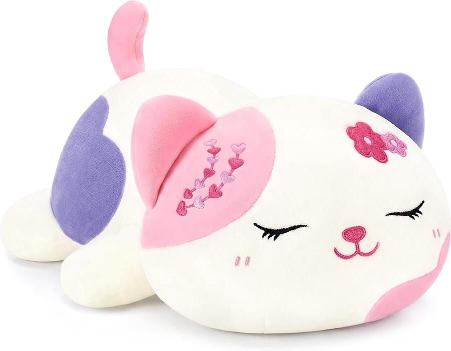 Shownicer Knuffeldier kat 30cm pluche dier knuffeldier Rosaviolett