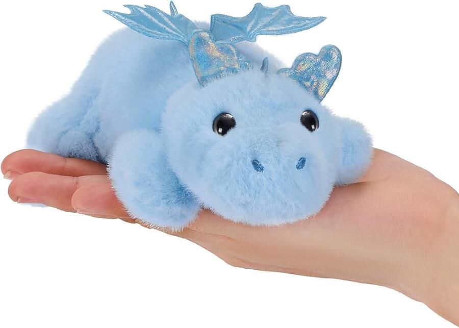 Shownicer Knuffeldier schattige pluche dieren klein handig zacht knuffeldier decoratie voor het bureau cadeaus voor kinderen en volwassenen (vliegende draak 25 cm)