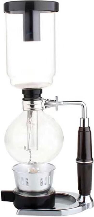 Sifon Koffiezetapparaat Vacuüm Brouwer Thuis Koffie Zetten Borosilicaatglas 3 Persoons Zwart