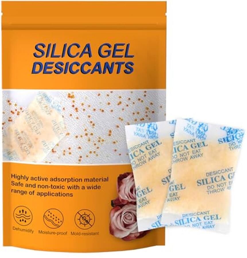 Silicagel zakjes 20 g 25 stuks met vochtindicator Herbruikbaar droogmiddel voor levensmiddelen