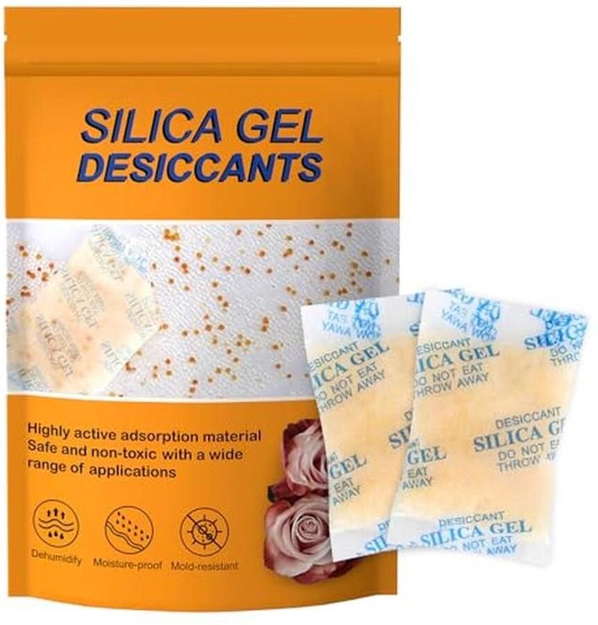 Silicagel zakjes 20 g 25 stuks met vochtindicator Herbruikbaar droogmiddel voor levensmiddelen