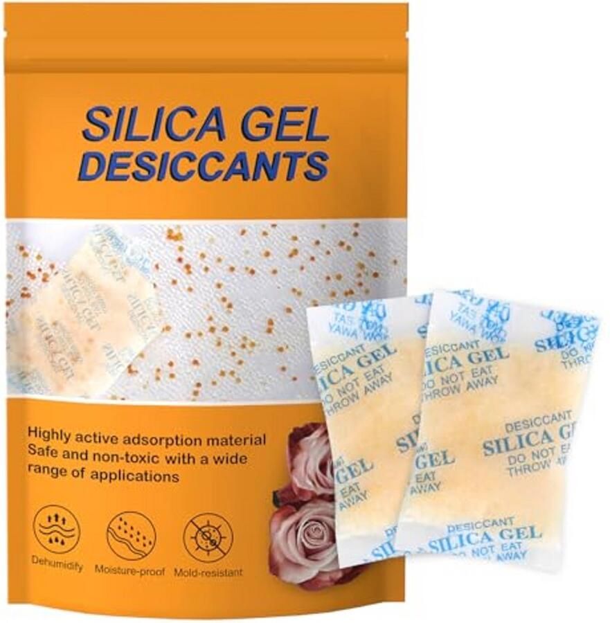 Silicagel zakjes 20 g 25 stuks met vochtindicator Herbruikbaar droogmiddel voor levensmiddelen