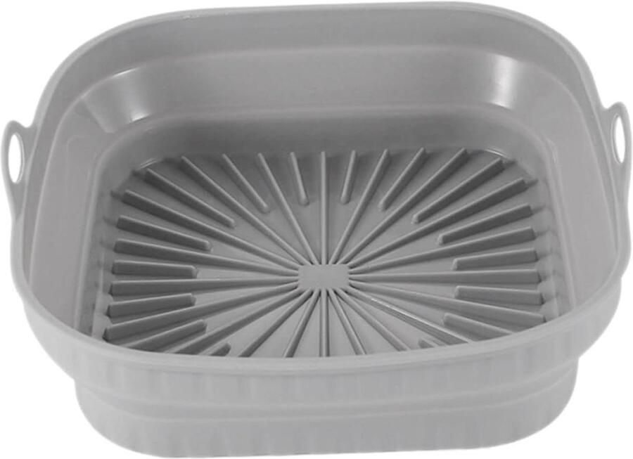 Silicone Air Fryer Liner met Dubbele Handgrepen Herbruikbare Antikleef Silicone Bakplaat voor Air Fryer Hoge Temperatuurbestendige Groentebakmat Gemakkelijk Te Reinigen Beschermt