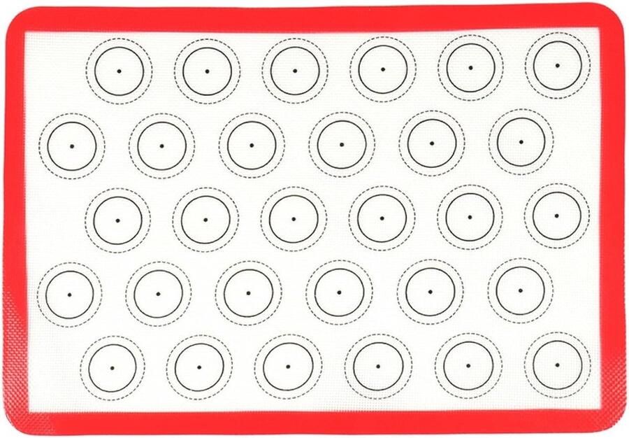 Silicone Bakmat Macaron Mat Bakplaat Mat Bakken en Grillen Antiaanbaklaag 50x30 cm Niet gespecificeerd