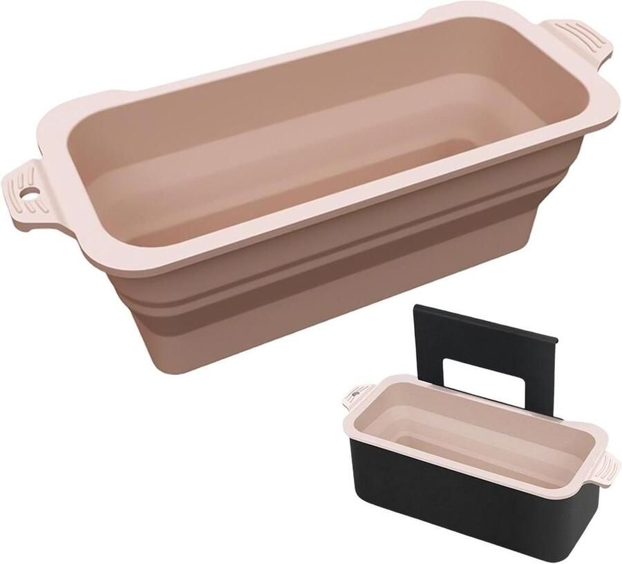 Silicone Bakplaat Mat Vet Opvangbakje Grillen Schoonhouden Herbruikbaar Materiaal 21.7x8.7cm Zwart