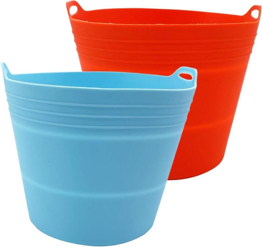 Silicone Bakvet Opvangbak Liner Bakvet Bak Grill Onderhoud Met Handvatten 12.5x10.5x9cm Oranje Blauw