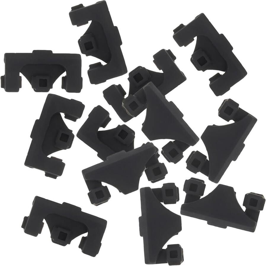 Silicone Beschermers Rubberen Voetjes Airfryer Onderhoud Hittebestendig Antislip 12 Stuks Zwart