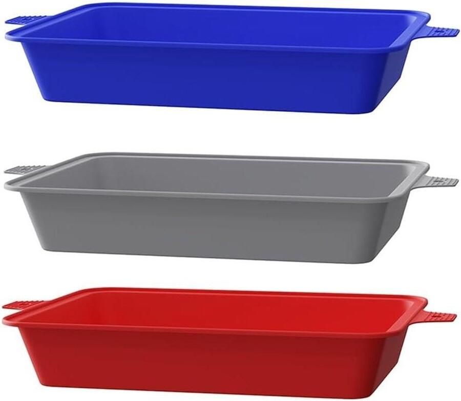 Silicone Drip Pan Liners Vet Vanger Buiten Koken Hittebestendig Materiaal 22 x 16 x 4 cm