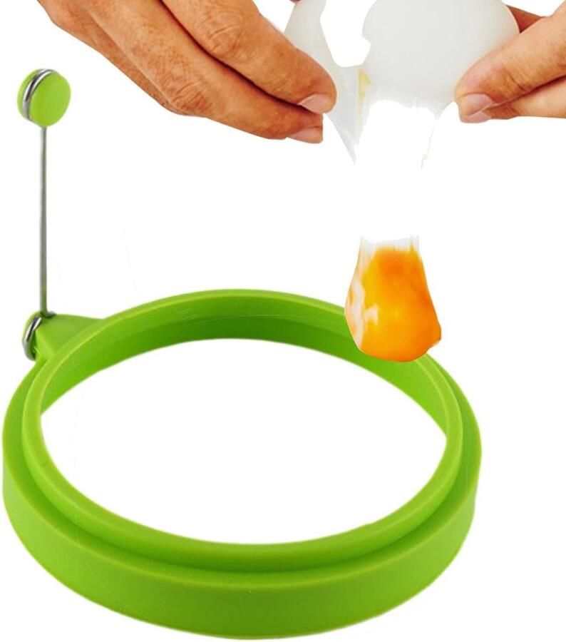 Silicone Ei Ring Pannenkoek Vorm Ontbijt Maken Non-stick Coating 28g Rood