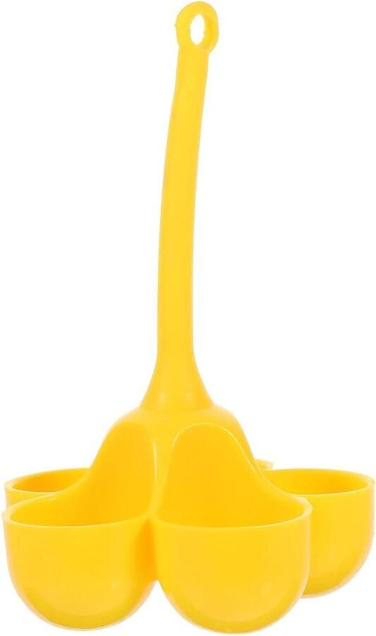 Silicone Eierkoker Eierhouder Schaal Ontbijt Maken Non-stick Coating 19x12x12 cm Geel