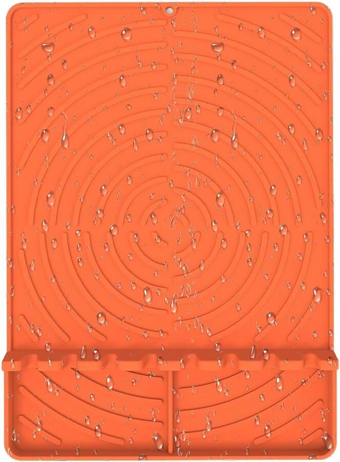 Siliconen grillmat Antiaanbak mat Outdoor koken Hittebestendig ontwerp 40x30 cm Oranje