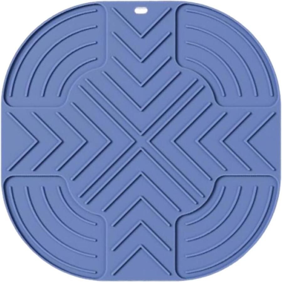 Silicone Hitte Mat Airfryer Onderzetter Bescherming Werkblad Hittebestendig 26.5 x 26.5 cm Zwart