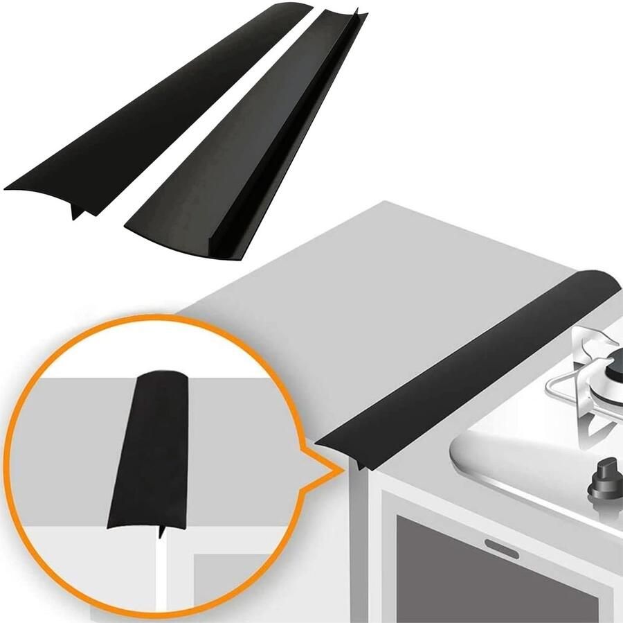 Silicone Hob Covers Afdichtstrips Fornuis Keuken Schoonhouden Hittebestendig Materiaal 50cm Zwart