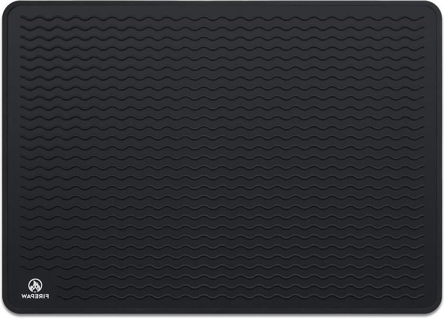 Silicone Kookplaat Afdek Matten 71 cm x 51 cm Extra Grote Kookplaatmat Zwart Hittebestendige Kookplaatbescherming