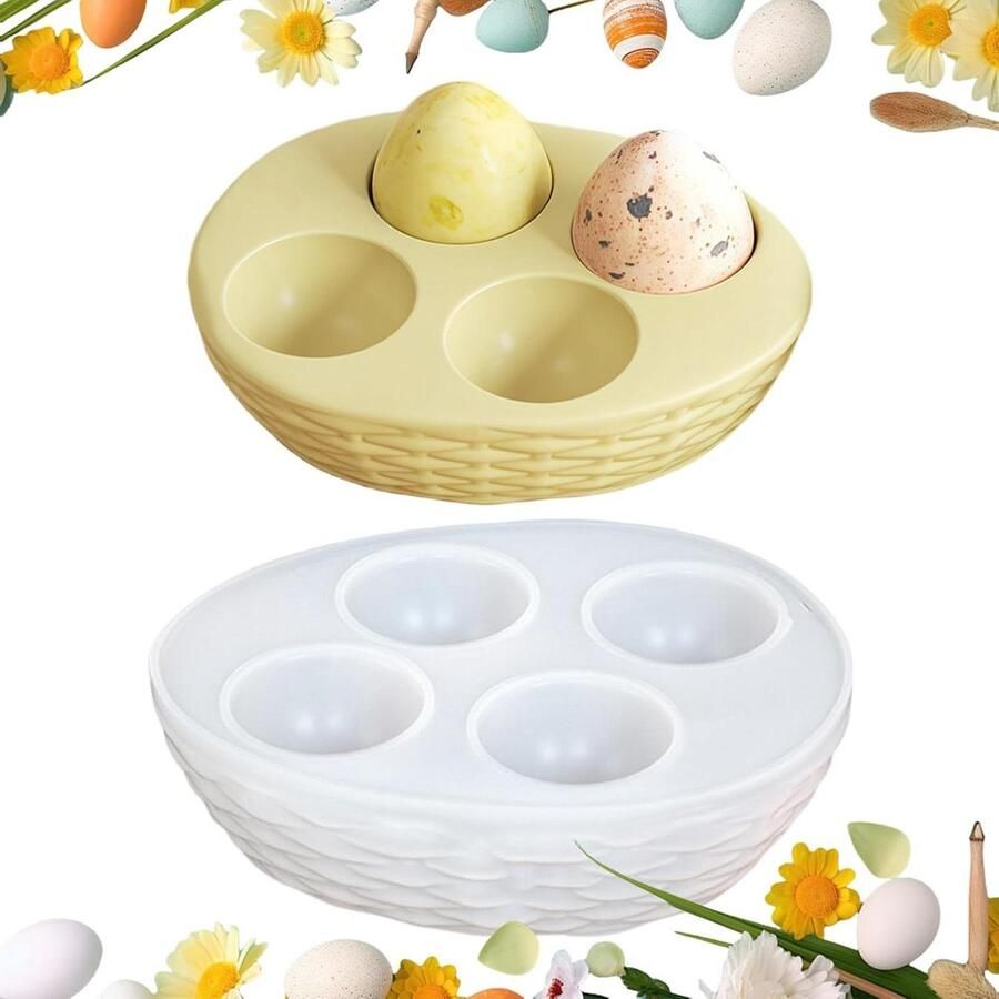 Silicone Molds Eierhouder Mal DIY Decoratie Maken Praktisch Compartiment Ontwerp 15.4x11.7x4.3cm Niet gespecificeerd