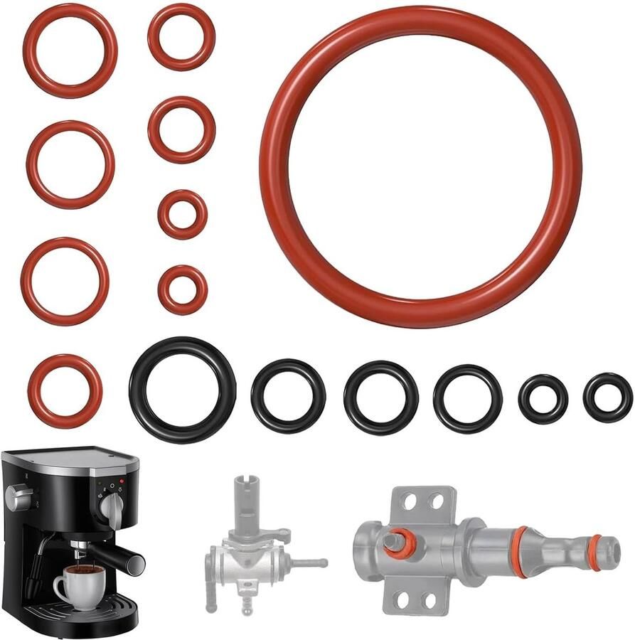 Silicone O-Ringen Set van 15 Stuks voor Stoomklep Brew Group en Afvoerklep van Koffiemachines