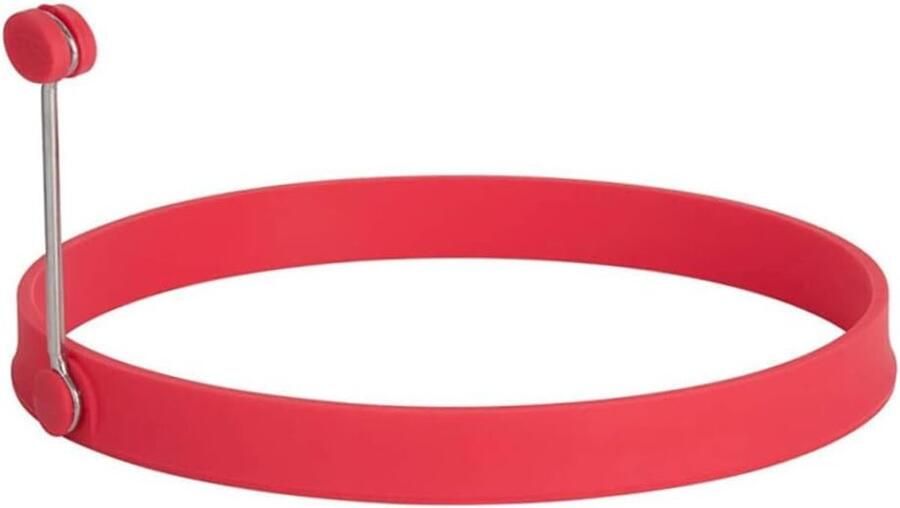 Silicone Pancake Ring Omelet Mold Ontbijt Maken Hittebestendig 10 cm Rood